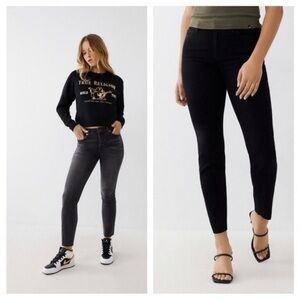 True Religion Colette Slim Straight Jeans ~ Body Rinse Black ~ Size 27